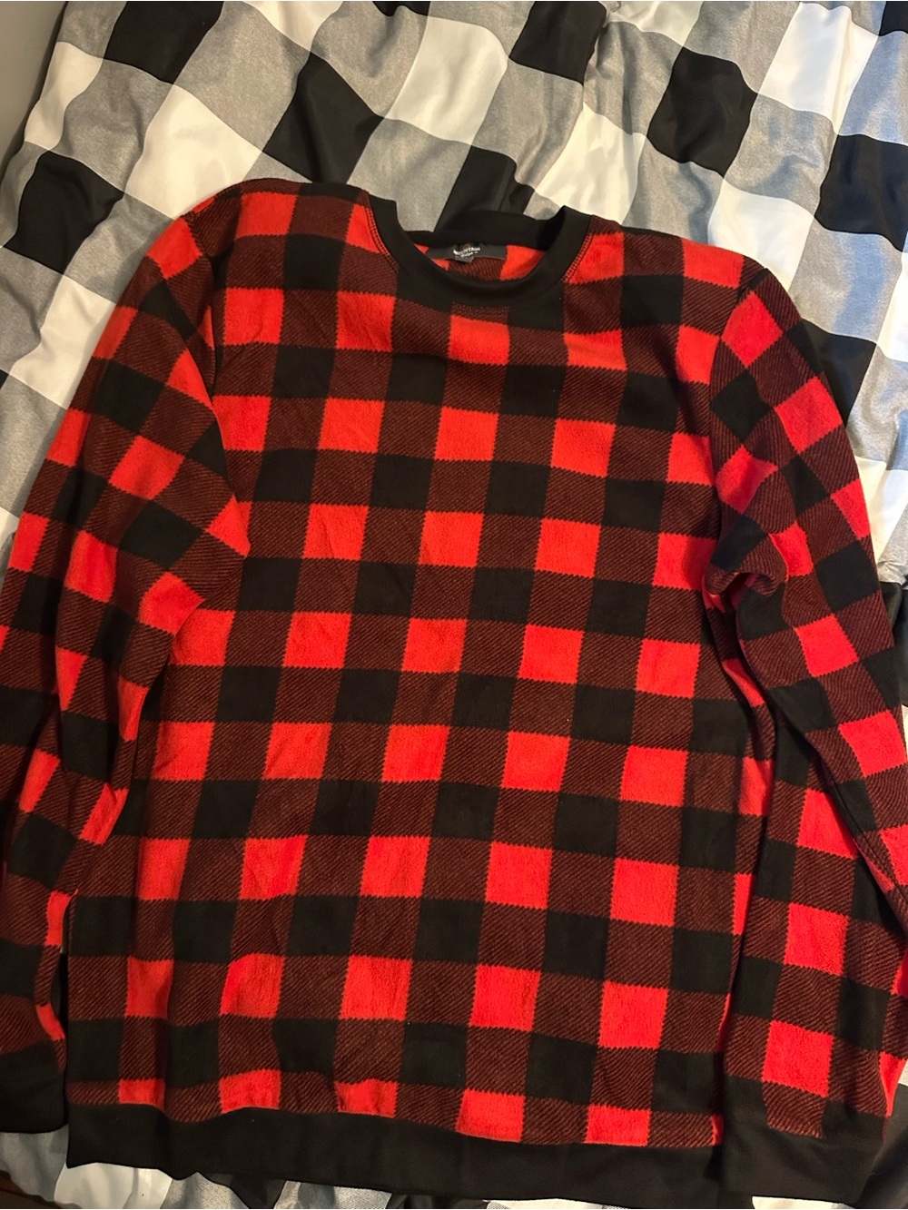 Red & Black Buffalo Plaid Crewneck Sweater